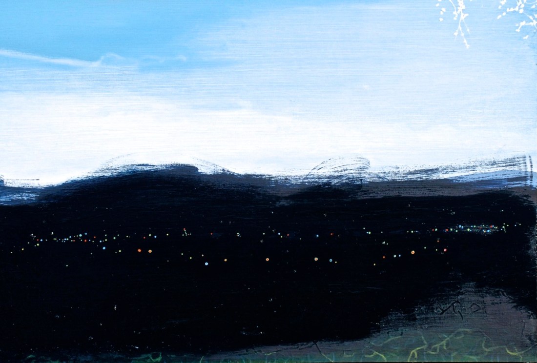 Night Too Bright, oil on board, (Private Collection)