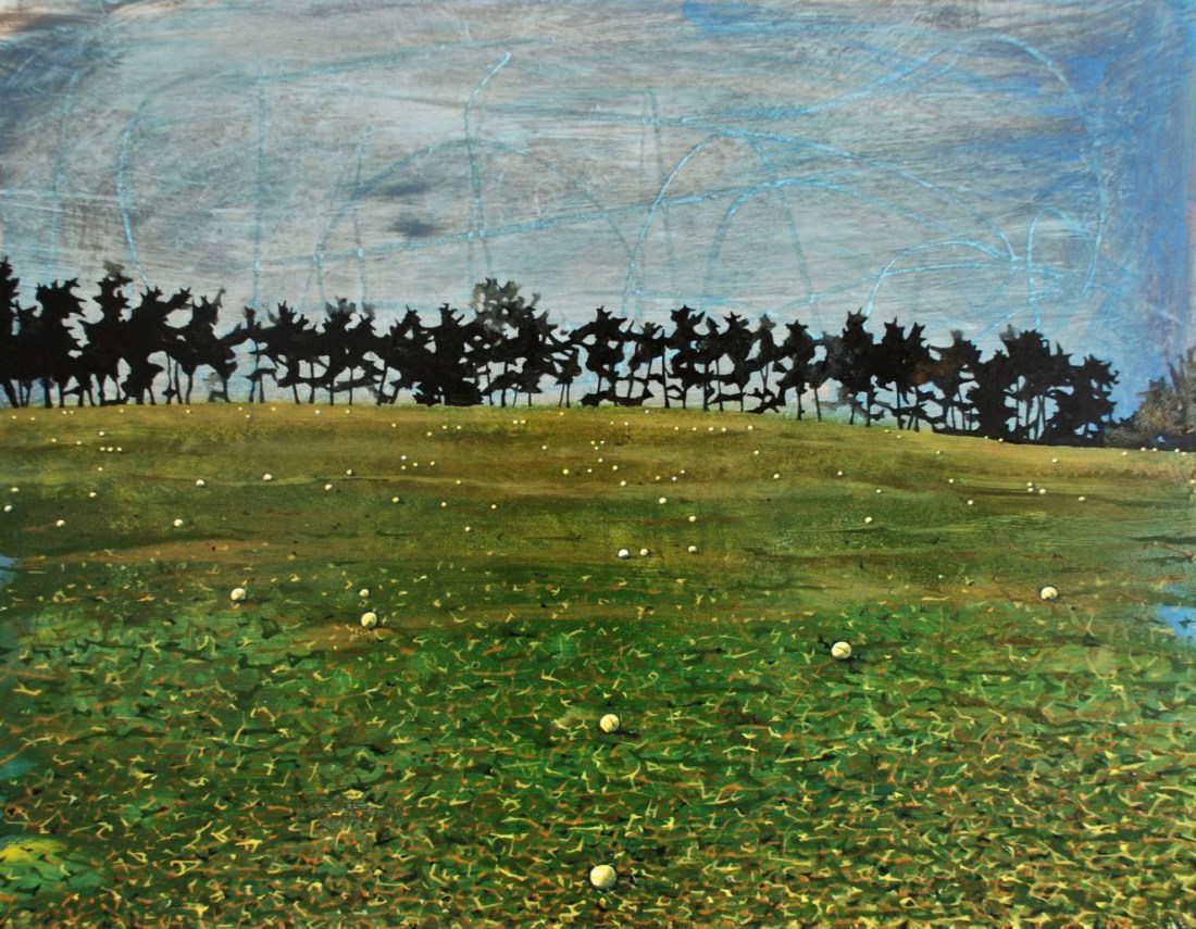 Golfscape, oil on board, 50 x 60 cm