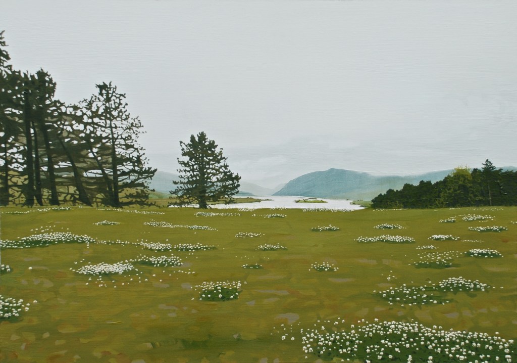 'Looking Onto Lough Veagh', oil on board, 41 x 58 cm, (private collection)